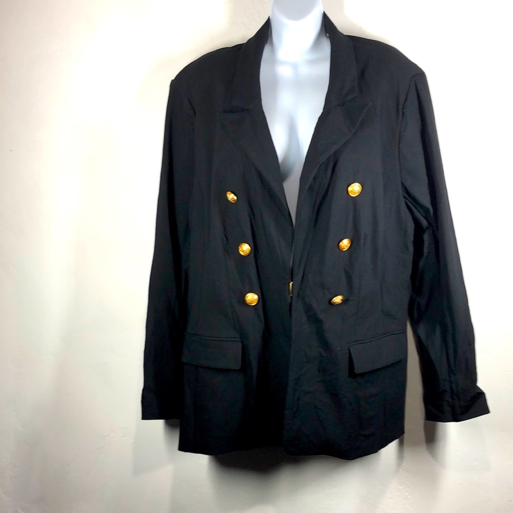 Lane Bryant black military blazer size 24